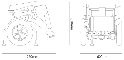 Handle Controlled Electric Wheelchair